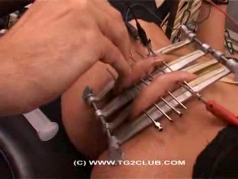 Amazing brunette spreads her legs for a perverted mad master