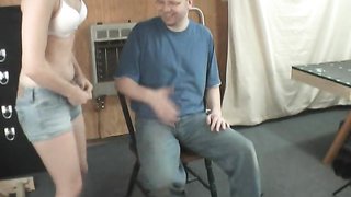 Awesome babe with perfect round bottom is enjoying her master