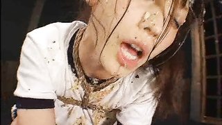 Astonishing bounded Asian doll treated like a whore