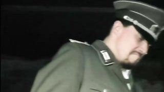 Cute submissive brunette gets treated by perverted officer