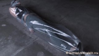 Awesome caged brunette gets her bottom fucked in doggy pose