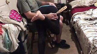 Erika paddled in leggings