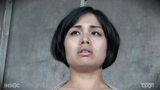 Awesome Asian doll with short hairs liles painful vaginal stretching