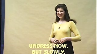 Master spanks a nice-looking amateur babe for the first time in her life