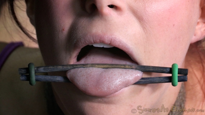 Lusty as hell redhead bitch gives a forced blowjob