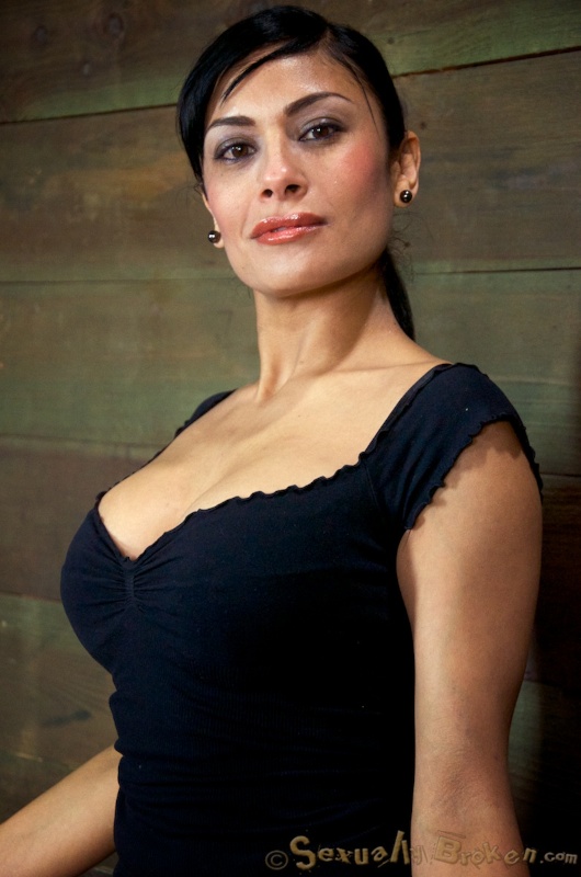 Big tit native american slut throat fucked hard while being bound