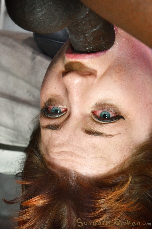 Fat black sausage gills out her small throat