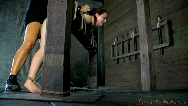 Humiliated big-boobed mademoiselle forced to suck a dick