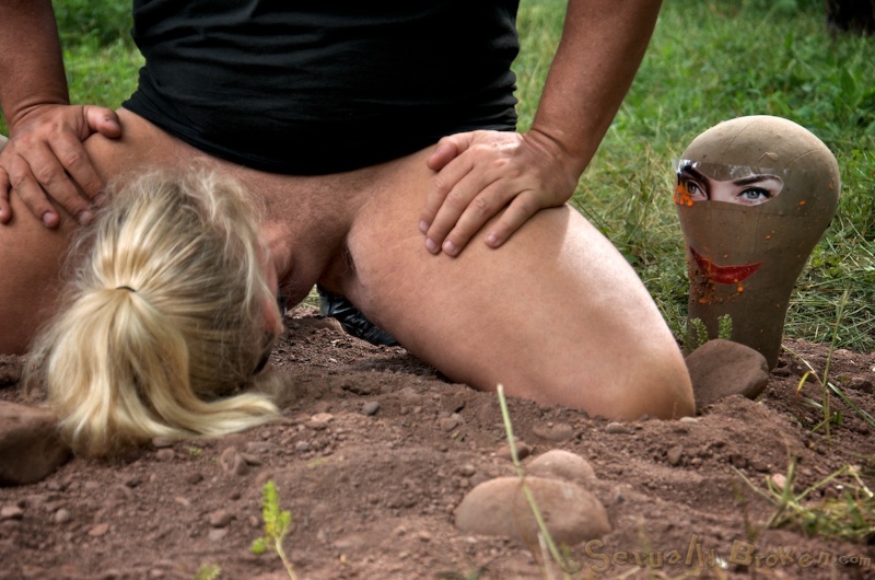 Obedient young hooker gets humiliated in the forest