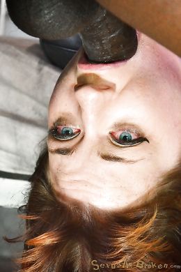 Fat black sausage gills out her small throat