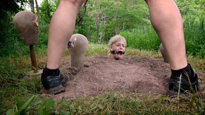 Obedient young hooker gets humiliated in the forest