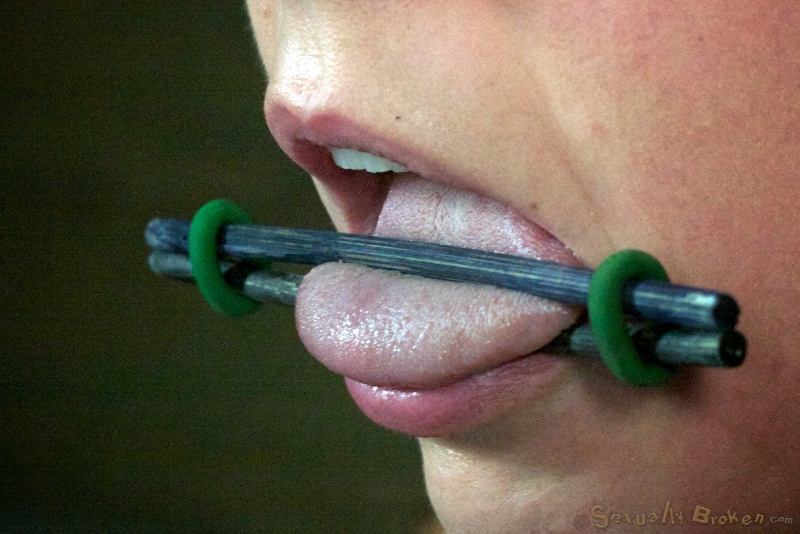 Awesome oral domination in the basement with a busty blonde