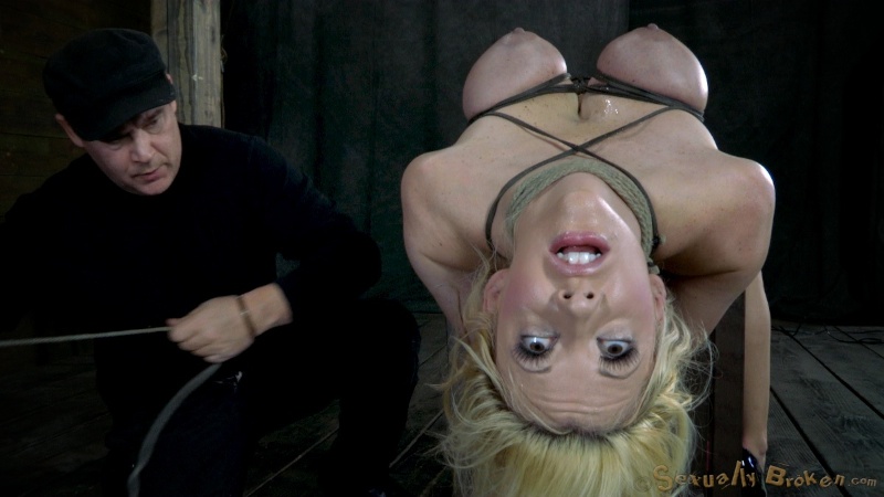 Two captive sluts' throat and vagina raped hard