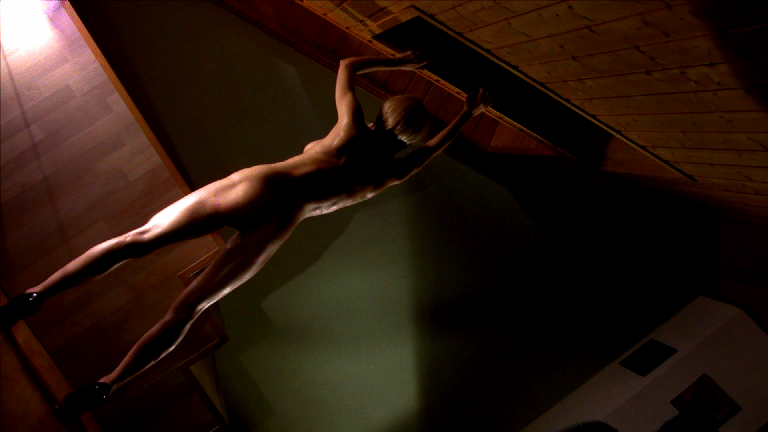 GIFs: Skinny BDSM model Vicky Devota naked whipping