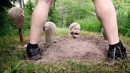 Obedient young hooker gets humiliated in the forest