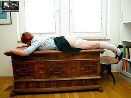 Waiting for the school cane