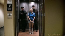 Crying blonde cutie gets fucked in BDSM style